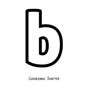 Desenho para colorir da letra B minúscula