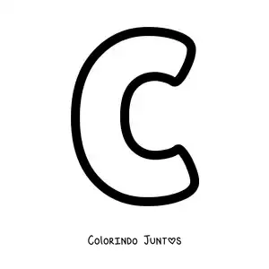 Desenho para colorir da letra C maiúscula