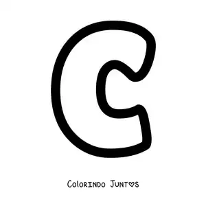 Desenho para colorir da letra C minúscula