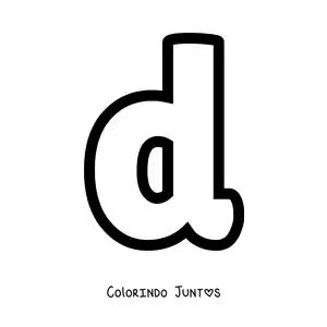 Desenho para colorir da letra D minúscula