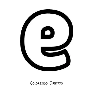 Desenho para colorir da letra E minúscula