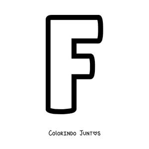 Desenho para colorir da letra F maiúscula
