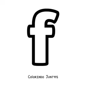 Desenho para colorir da letra F minúscula