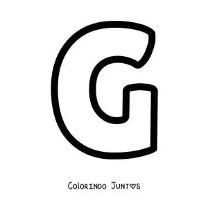 Desenho para colorir da letra G maiúscula