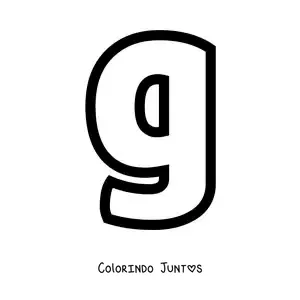 Desenho para colorir da letra G minúscula