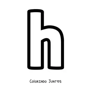 Desenho para colorir da letra H minúscula