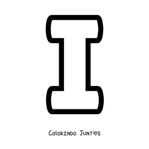 Desenho para colorir da letra I maiúscula