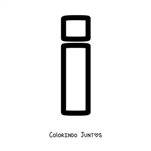 Desenho para colorir da letra I minúscula