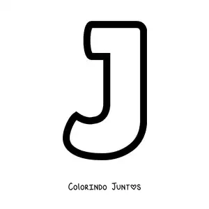 Desenho para colorir da letra J maiúscula