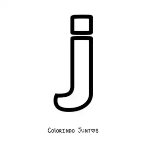 Desenho para colorir da letra J minúscula