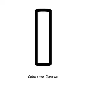 Desenho para colorir da letra L minúscula