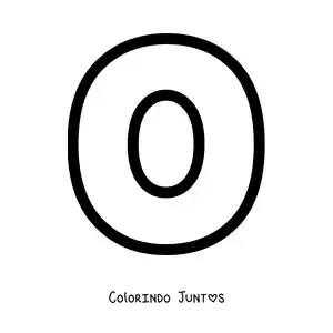 Desenho para colorir da letra O maiúscula