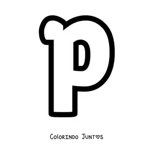 Desenho para colorir da letra P minúscula