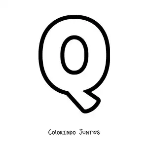 Desenho para colorir da letra Q maiúscula