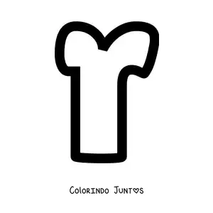 Desenho para colorir da letra R minúscula