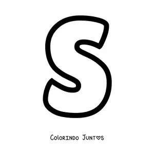 Desenho para colorir da letra S maiúscula