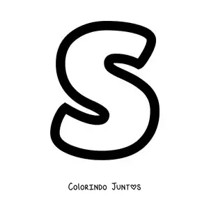 Desenho para colorir da letra S minúscula