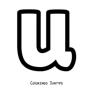 Desenho para colorir da letra U minúscula