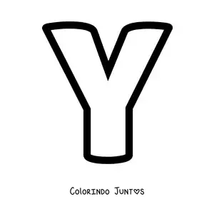 Desenho para colorir da letra Y maiúscula