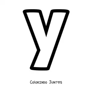 Desenho para colorir da letra Y minúscula