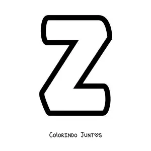 Desenho para colorir da letra Z maiúscula