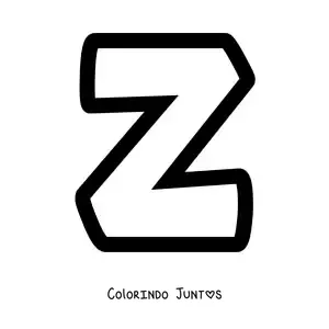 Desenho para colorir da letra Z minúscula