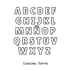 Desenho para colorir do alfabeto