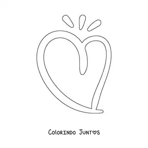 Desenho para colorir de coração grande