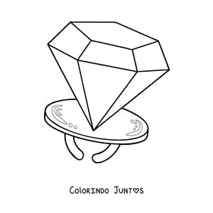 Desenho para colorir de anel de doce