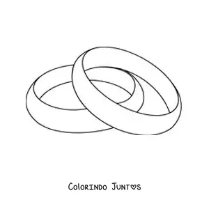 Desenho para colorir de dois anéis