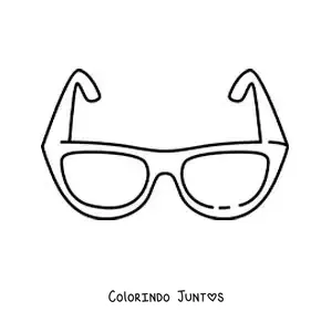 Desenho para colorir de um par de óculos