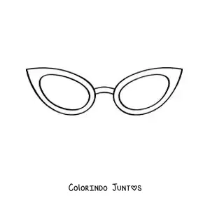 Desenho para colorir de óculos fashion