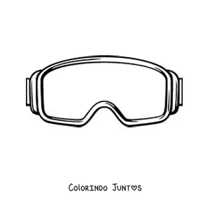 Desenho para colorir de óculos de segurança