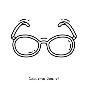 Desenho para colorir de par de óculos