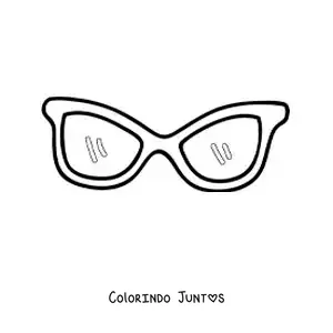 Desenho para colorir de par de óculos da moda