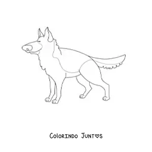 Desenho para colorir de um pastor alemão