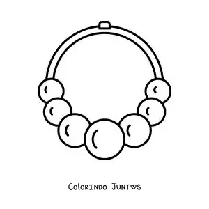 Desenho para colorir de colar de pérolas