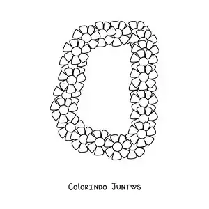 Desenho para colorir de colar de flores