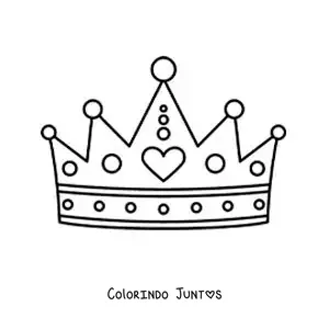 Desenho para colorir de coroa de princesa