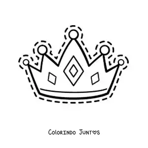 Desenho para colorir de coroa de rainha