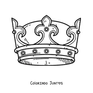 Desenho para colorir de coroa de rei