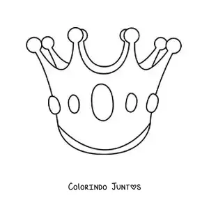 Desenho para colorir de coroa grande