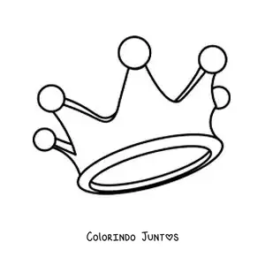 Desenho para colorir de coroa fácil