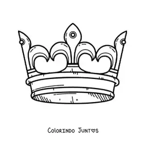 Desenho para colorir de coroa real