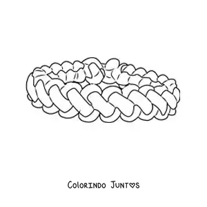 Desenho para colorir de uma pulseira de nós