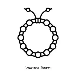 Desenho para colorir de pulseira fácil