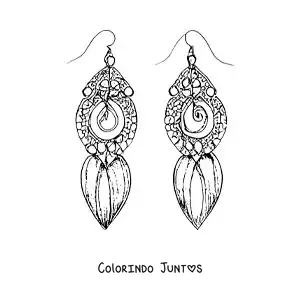Desenho para colorir de brincos artesanais