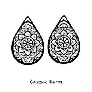 Desenho para colorir de dois brincos