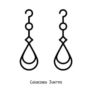 Desenho para colorir de brincos fáceis