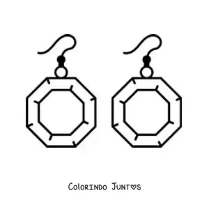 Desenho para colorir de brincos grandes